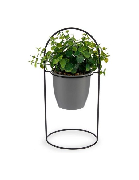 Plante décorative Ibergarden QY-H093 Métal Plastique 21 x 30 x 21 cm Avec support Gris