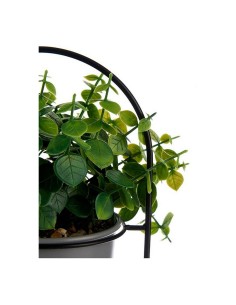Plante décorative Ibergarden QY-H093 Métal Plastique 21 x 30 x 21 cm Avec support Gris 2