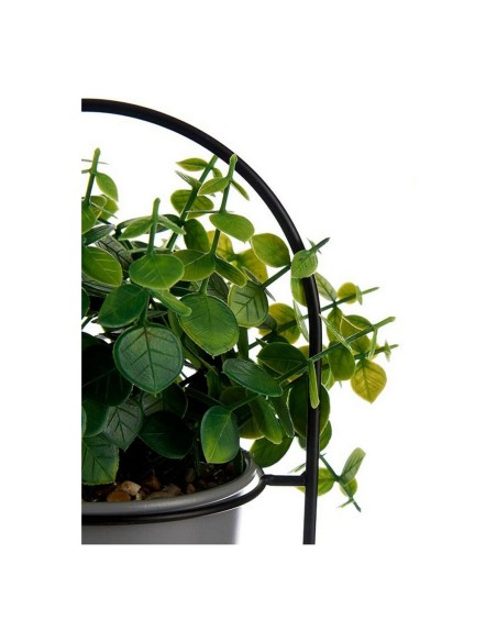 Plante décorative Ibergarden QY-H093 Métal Plastique 21 x 30 x 21 cm Avec support Gris