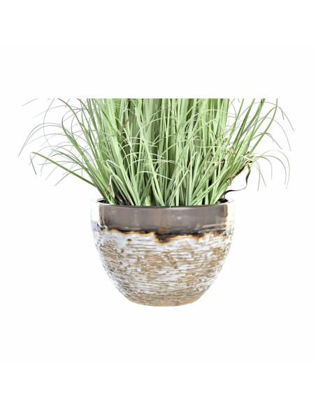 Plante décorative DKD Home Decor Vase 20 x 20 x 78 cm Porcelaine Rose PVC (2 Unités)