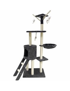 Grattoir pour Chats Jipsy Dark Gris Tissu Peluche Bois (1 Unité)