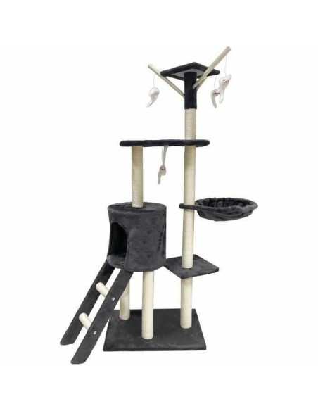 Grattoir pour Chats Jipsy Dark Gris Tissu Peluche Bois (1 Unité)