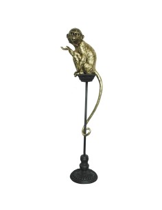 Figurine Décorative DKD Home Decor Doré Métal Résine Colonial Singe (32 x 21 x 105 cm)
