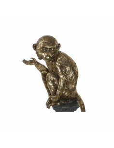 Figurine Décorative DKD Home Decor Doré Métal Résine Colonial Singe (32 x 21 x 105 cm) 2