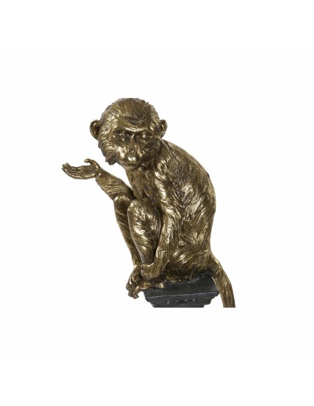 Figurine Décorative DKD Home Decor Doré Métal Résine Colonial Singe (32 x 21 x 105 cm)
