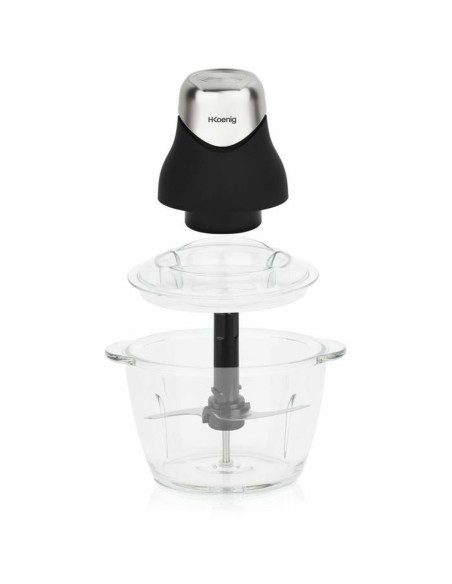 Hachoir Hkoenig LEO8 Noir Chrome verre Acier inoxydable 1 L