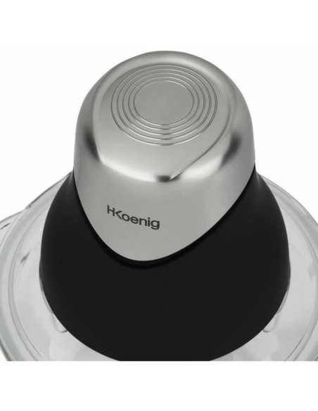 Hachoir Hkoenig LEO8 Noir Chrome verre Acier inoxydable 1 L