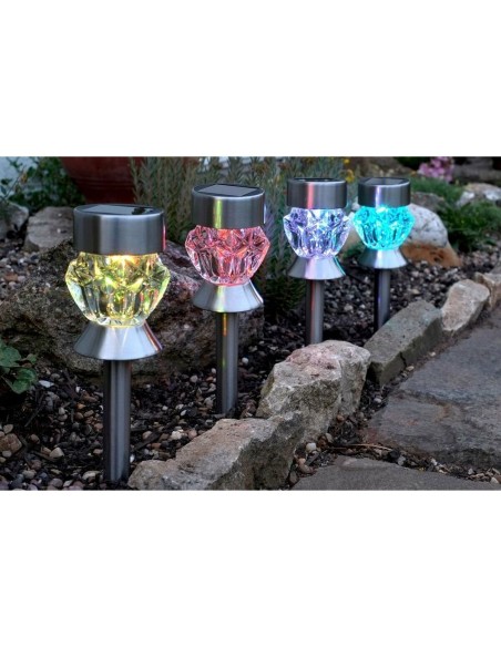 Set de bornes de jardin solaires Smart Garden Verre (4 Unités)