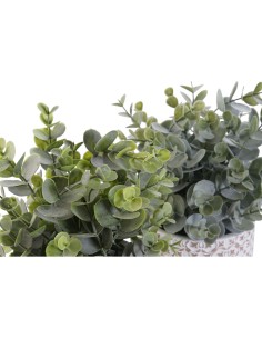 Plante décorative DKD Home Decor Vase Vert Résine PE (10,5 x 10,5 x 24 cm) (2 Unités) 2