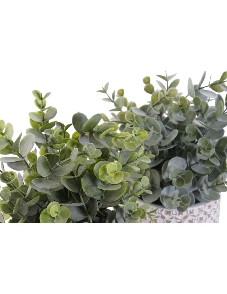 Plante décorative DKD Home Decor Vase Vert Résine PE (10,5 x 10,5 x 24 cm) (2 Unités)