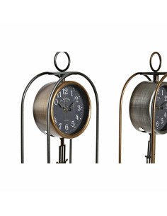 Horloge de table DKD Home Decor Verre Noir Doré Fer (17 x 12 x 46,5 cm) (2 Unités) 2