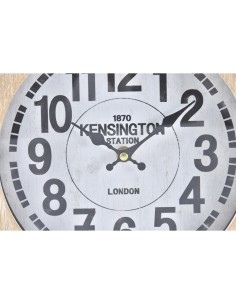 Horloge de table DKD Home Decor 25,8 x 8 x 32 cm Naturel Blanc Fer Traditionnel Bois MDF (2 Unités) 2