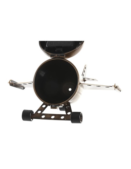Horloge de table DKD Home Decor 23 x 16 x 13 cm Avion Noir Doré Fer Vintage (2 Unités)