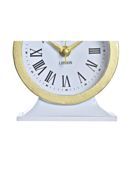 Horloge de table DKD Home Decor Blanc Noir Verre Fer 12 x 6 x 13 cm (2 Unités)