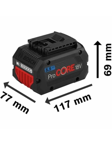 Ensemble chargeur et batterie rechargeable BOSCH ProCORE 1600A0214C 18 V 5,5 Ah