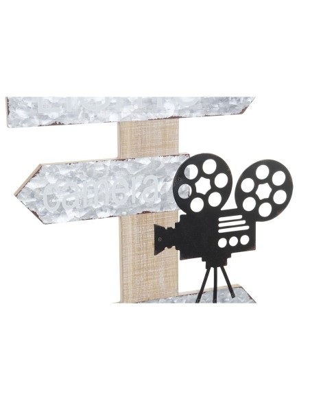 Décoration murale DKD Home Decor 32 x 2 x 70 cm Noir Gris Vintage (2 Unités)