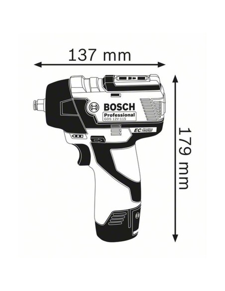 Clé à chocs BOSCH Professional GDS 12V-115 12 V 115 Nm