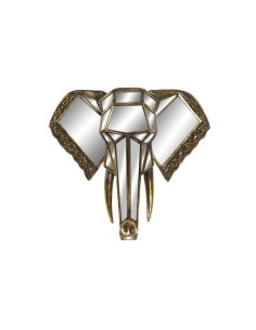 Décoration murale DKD Home Decor Miroir Eléphant Doré Résine (41 x 11 x 38 cm)