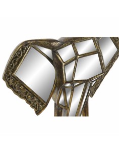 Décoration murale DKD Home Decor Miroir Eléphant Doré Résine (41 x 11 x 38 cm) 2