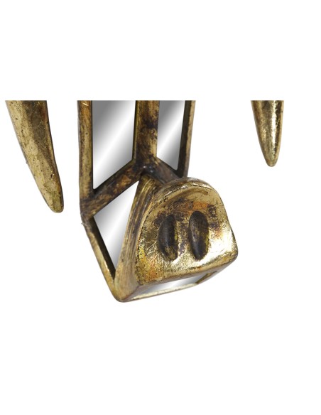 Décoration murale DKD Home Decor Miroir Eléphant Doré Résine (41 x 11 x 38 cm)