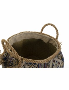 Panier DKD Home Decor 30 x 30 x 30 cm Fibre naturelle Boho (2 Unités) 2