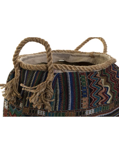 Panier DKD Home Decor 30 x 30 x 30 cm Fibre naturelle Boho (2 Unités)