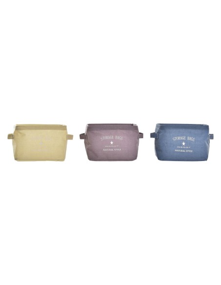 Panier DKD Home Decor Toile Moderne (20 x 16 x 15 cm) (3 Unités)
