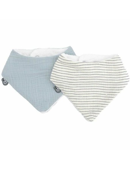 Bavoir Domiva Bleu Coton 2 Pièces (2 Unités)