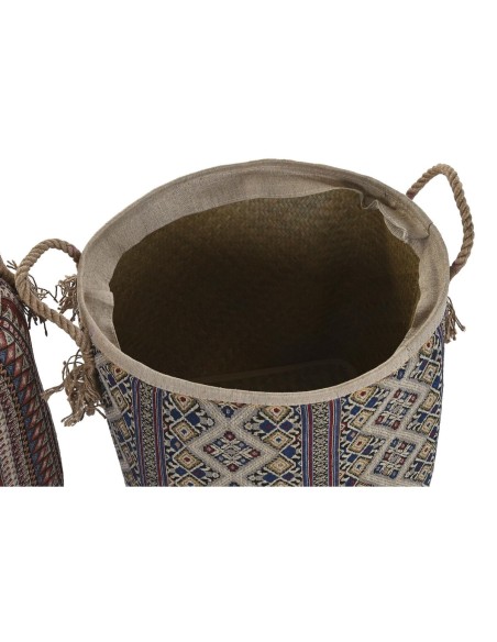 Panier DKD Home Decor 40 x 40 x 48 cm Jute Herbier marin Boho (2 Unités)