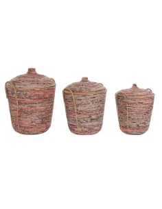 Set de basket DKD Home Decor Rotin (51 x 51 x 67 cm)