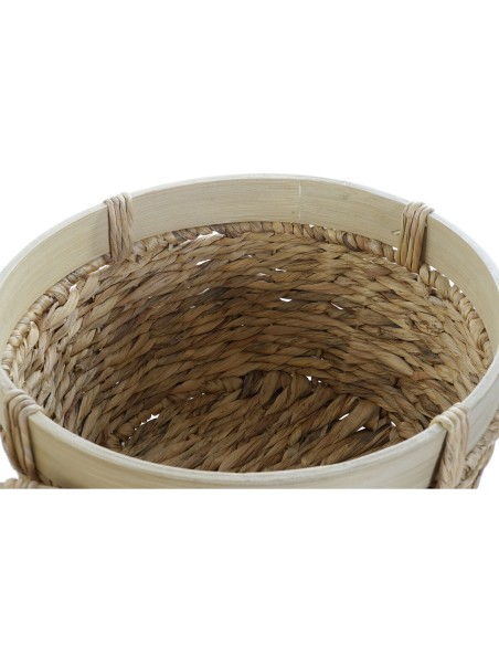 Set de basket DKD Home Decor Bambou Tropical Joncs (40 x 40 x 23 cm) (3 Pièces)