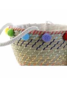 Set de basket DKD Home Decor Polyester Pompons (57 x 45 x 42,5 cm) 2