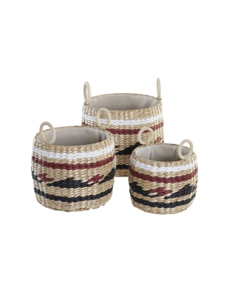 Set de basket DKD Home Decor Fibre naturelle (30 x 30 x 25 cm)