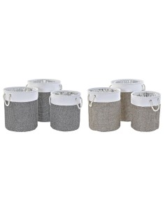 Set de basket DKD Home Decor Polyester 40 x 40 x 49 cm (2 Unités)