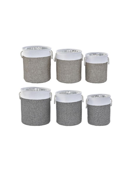 Set de basket DKD Home Decor Polyester 40 x 40 x 49 cm (2 Unités)