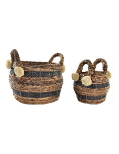 Set de basket DKD Home Decor Colonial Fibre (31 x 31 x 33 cm)