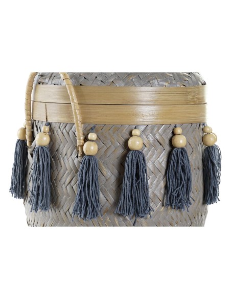 Set de basket DKD Home Decor 39 x 39 x 55 cm Bambou Frange Boho