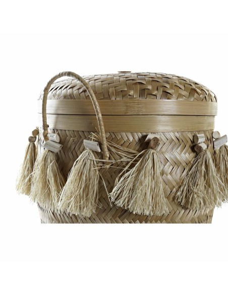 Set de basket DKD Home Decor 39 x 39 x 55 cm Bambou Frange Boho