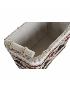 Set de basket DKD Home Decor Polyester Colonial Fibre (39 x 27 x 24 cm) 2