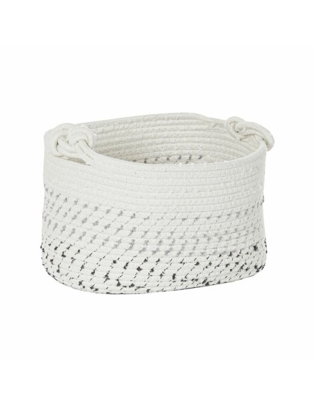 Set de basket DKD Home Decor Blanc Noir Boho 36 x 36 x 33 cm (4 Pièces)