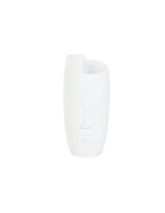 Cache-pot Home ESPRIT Blanc Magnésium Moderne Visage 42 x 42 x 110 cm