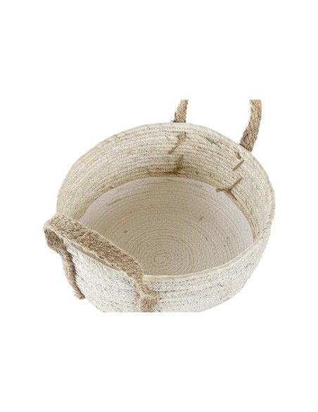 Set de basket DKD Home Decor 33 x 33 x 20 cm Fibre naturelle (2 Unités)