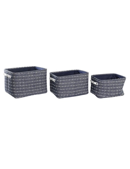 Set de basket DKD Home Decor 38 x 28 x 25 cm Polyester
