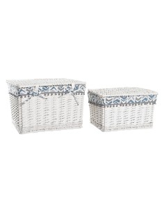 Set de basket DKD Home Decor Polyester osier (45 x 35 x 30 cm)