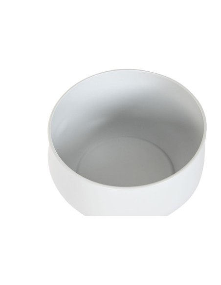 Cache-pot Home ESPRIT Blanc Métal Urbaine 34 x 34 x 70 cm (2 Pièces)