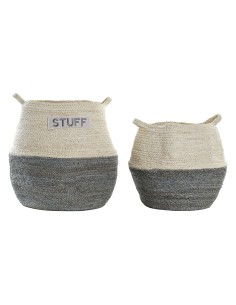 Set de basket DKD Home Decor Fibre naturelle (40 x 40 x 38 cm)