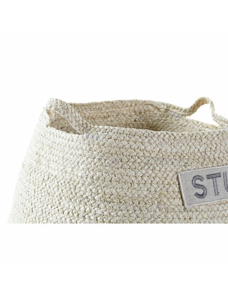 Set de basket DKD Home Decor Fibre naturelle (40 x 40 x 38 cm)