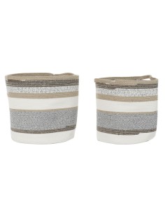 Set de basket DKD Home Decor Coton Jute (40 x 40 x 40 cm)