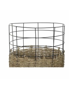 Set de basket DKD Home Decor Métal Colonial Jute (35 x 35 x 45 cm) 2