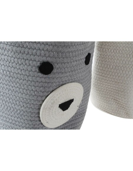 Panier DKD Home Decor Polyester Enfant Ours (25 x 25 x 37 cm) (2 Unités)